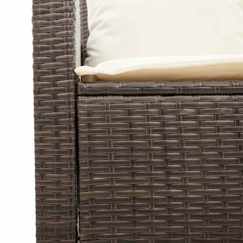 4-tlg. Garten-Sofagarnitur mit Kissen Schwarz Poly Rattan