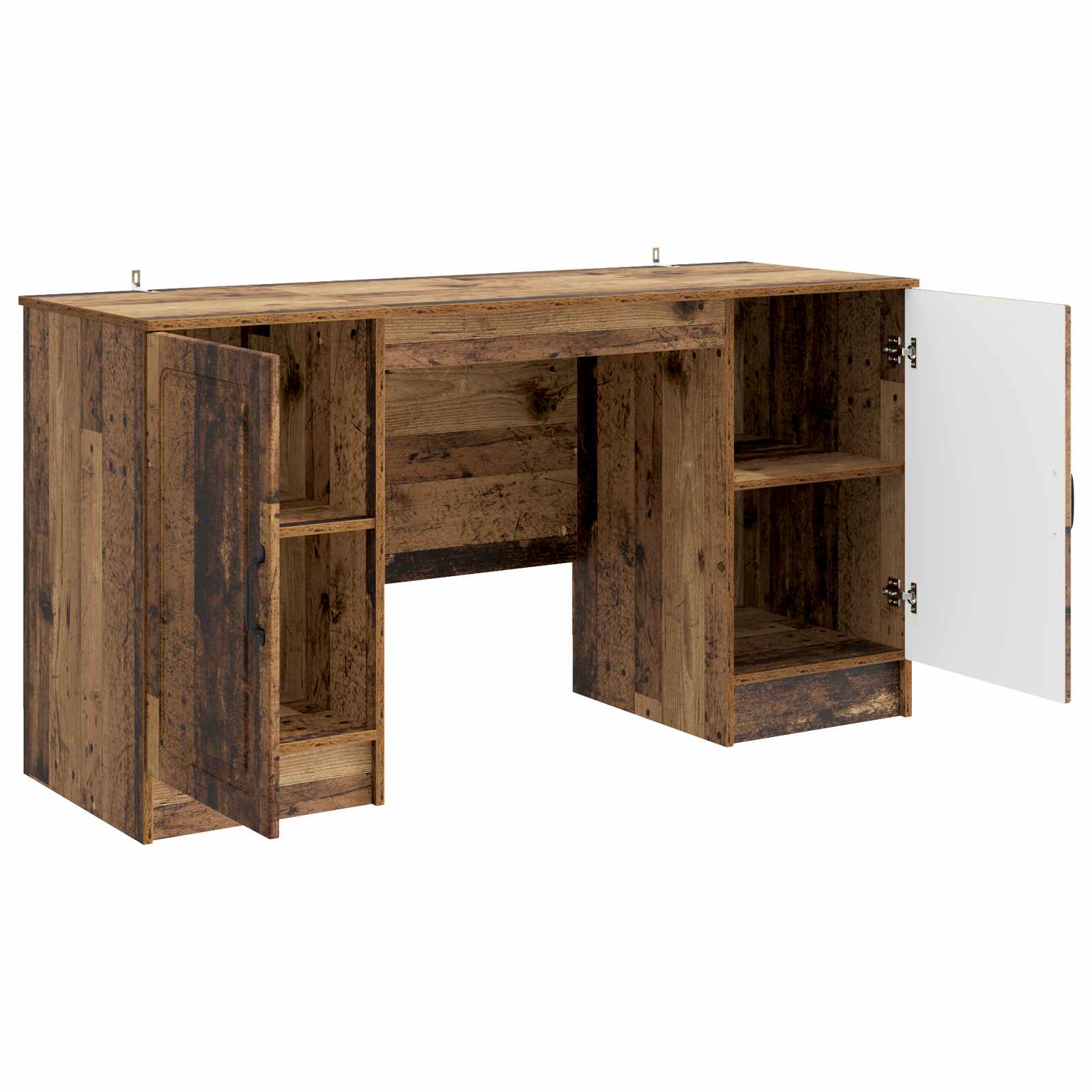 Schreibtisch mit Regal Schwarz 142,5 x 50 x 75 cm Holzwerkstoff