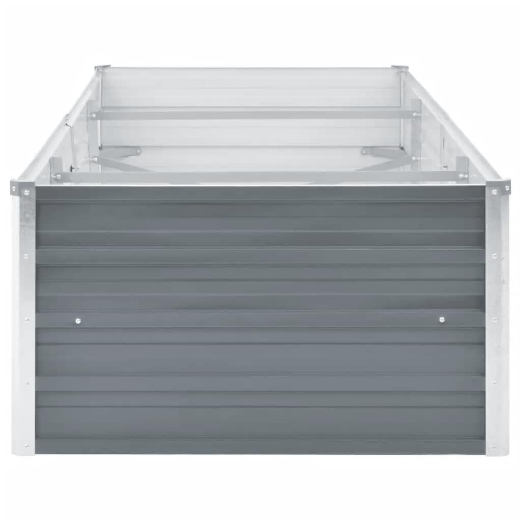 Hochbeet 160 x 80 x 77 cm Verzinkter Stahl Grau