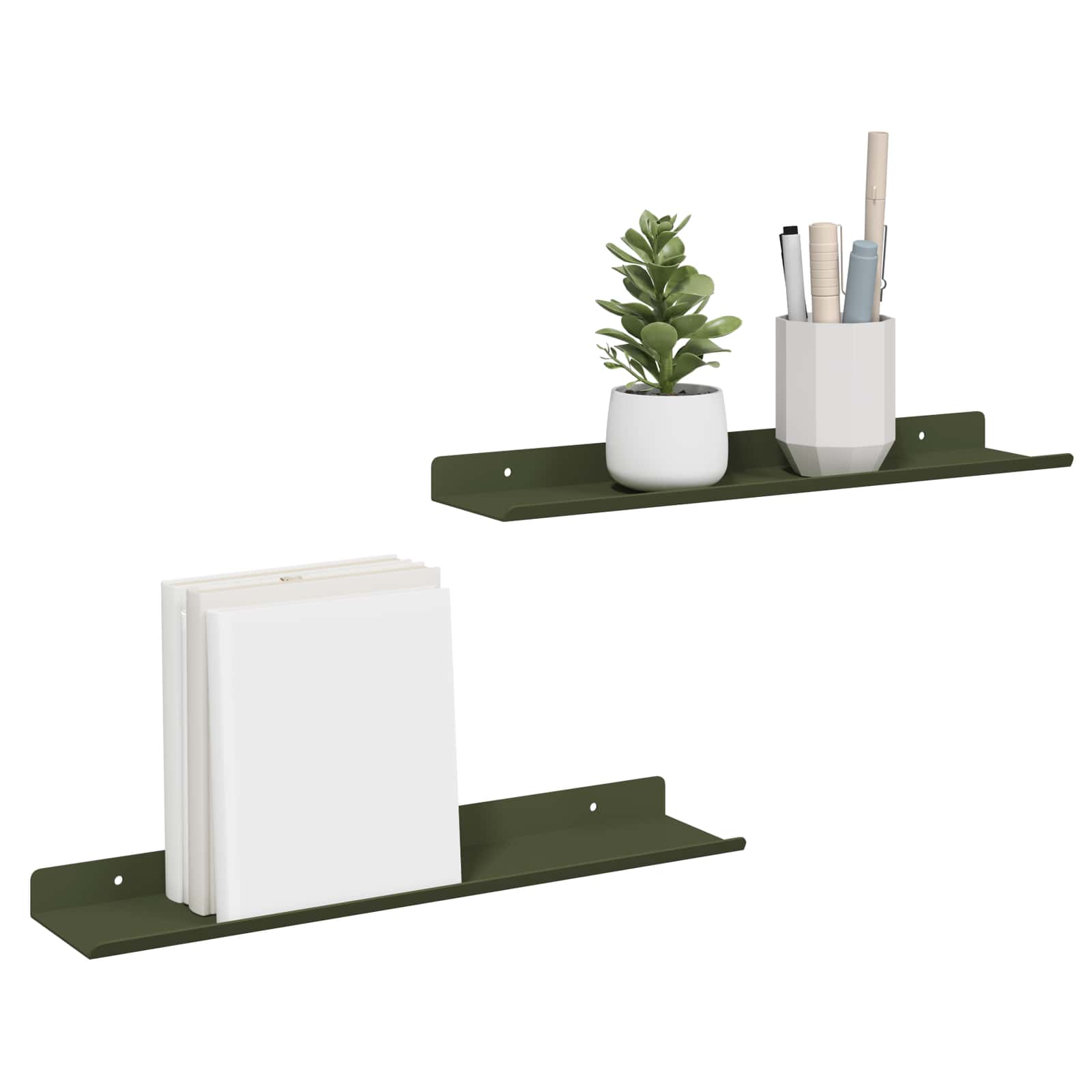 Schwebendes Regal 3 pcs Schwarz 40 x 9 x 2,5 cm Stahl