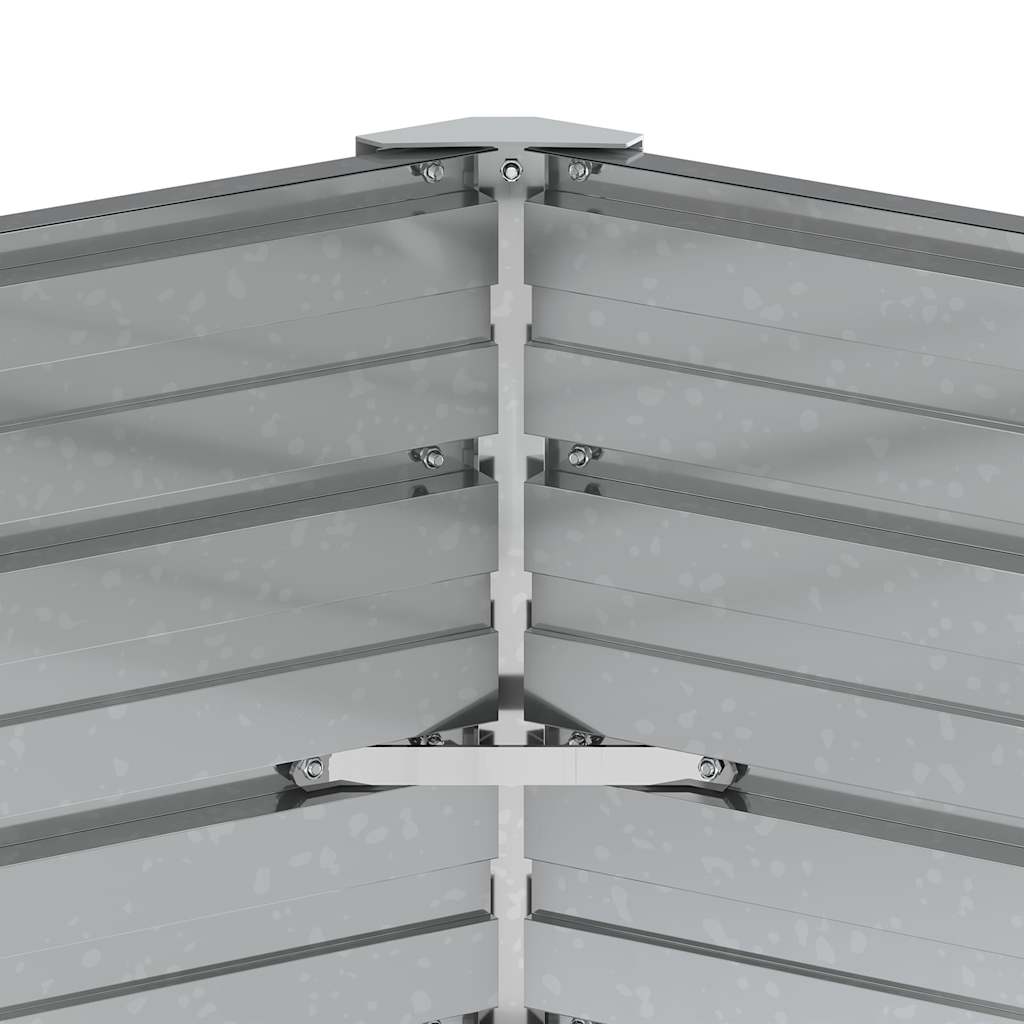 Garten-Hochbeet 129x45 cm Verzinkter Stahl Silber