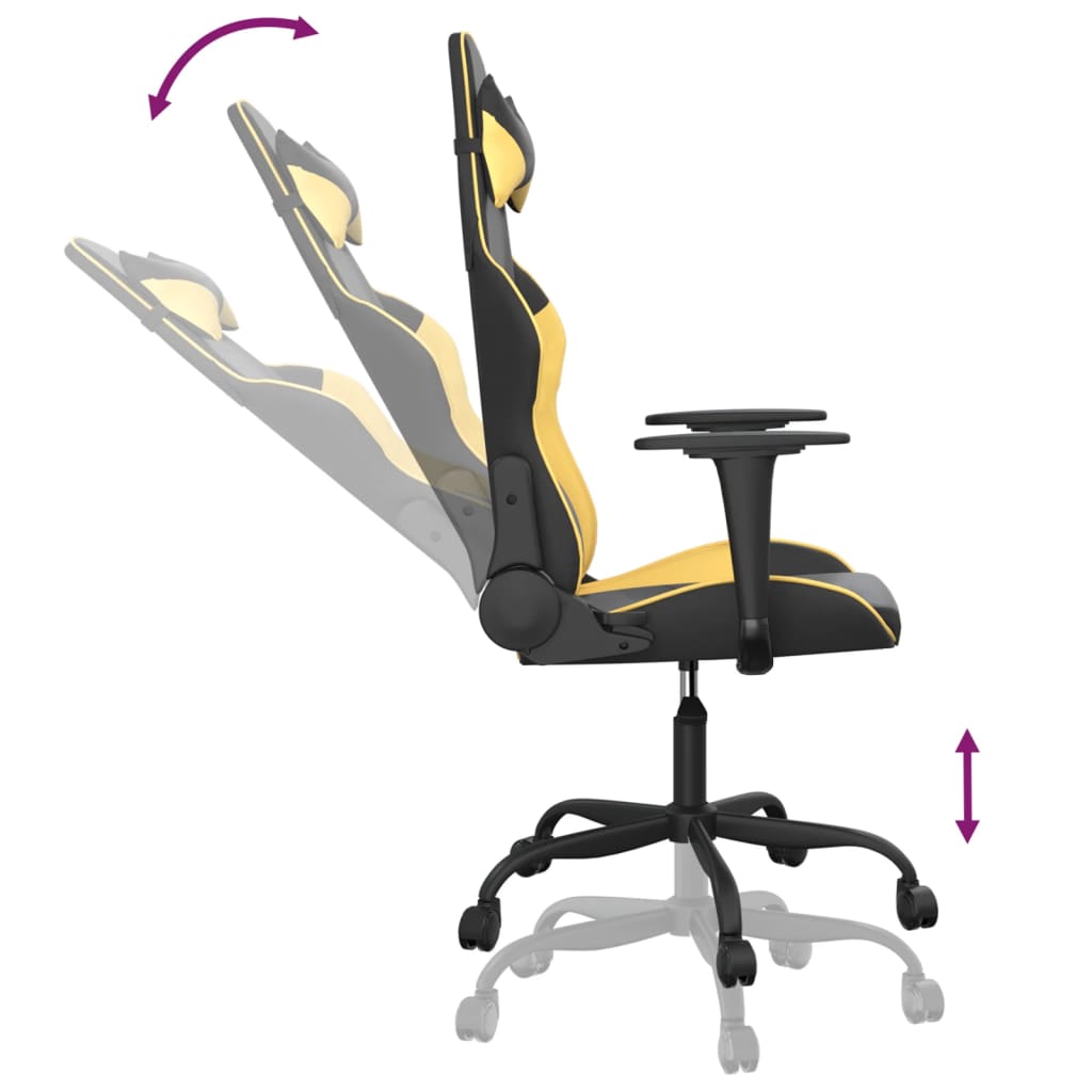 Gaming-Stuhl mit Massagefunktion Schwarz und Rot Kunstleder