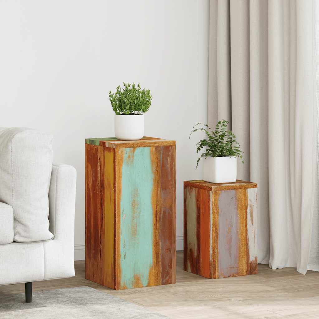 3-teilige Blumentreppe Massivholz Akazie Braun