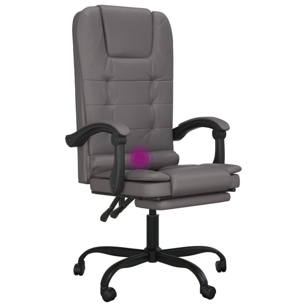 Bürostuhl mit Massagefunktion Schwarz Kunstleder