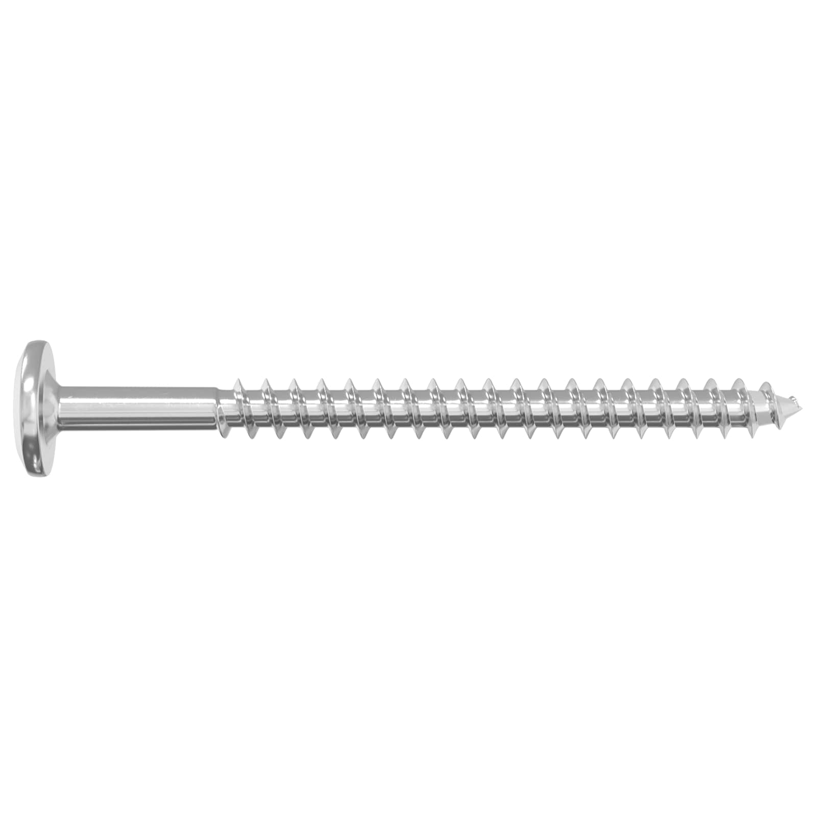 Holzschrauben 2 pcs Silber M6 x 70 mm Stahl