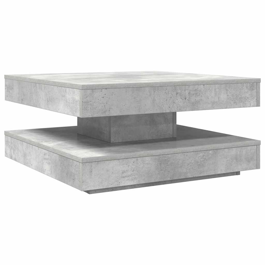 Couchtisch 360-Grad Drehbar Weiß 90x90x34,5 cm