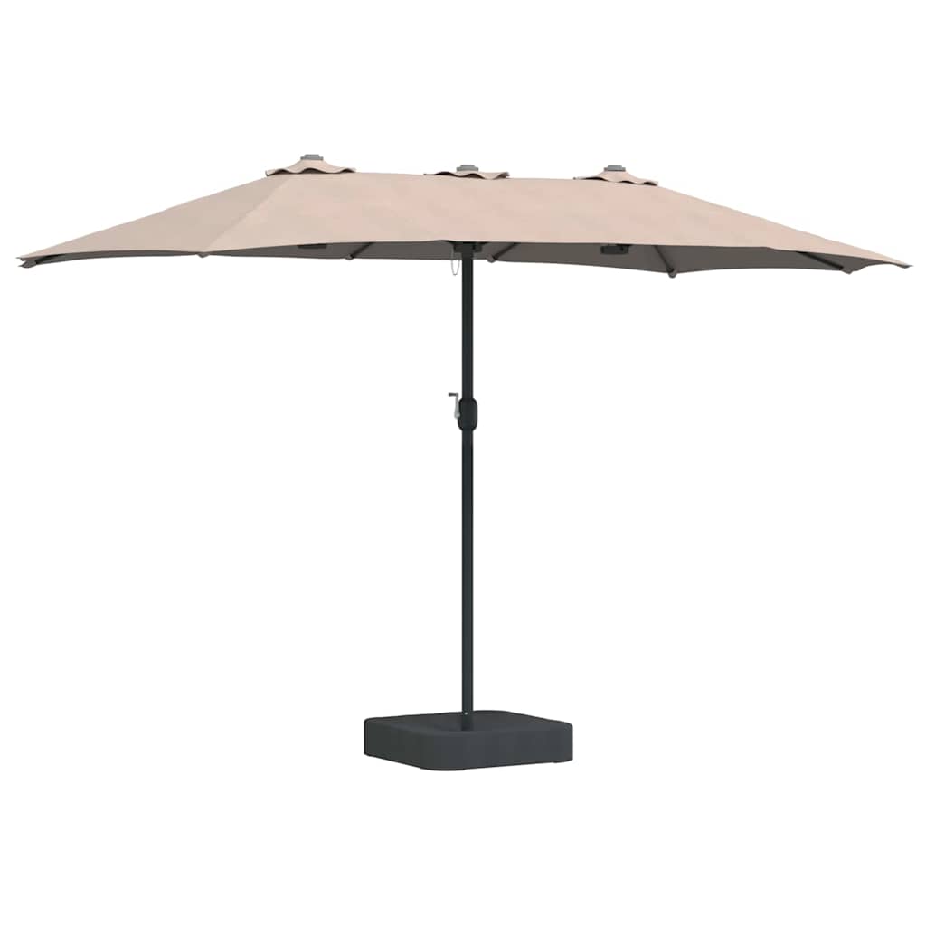 Garten-Sonnenschirm Sand 385 x 209 x 244 cm Polyester und Stahl