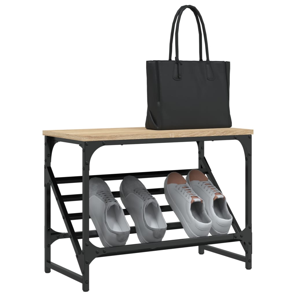 Schuhregal Schwarz 60x30x45 cm Holzwerkstoff