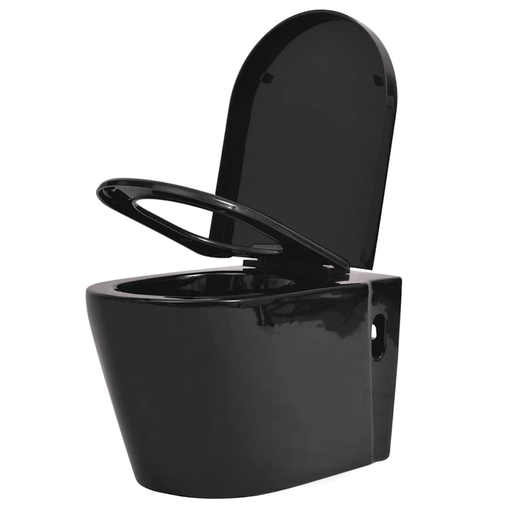 Hänge-Toilette mit Einbau-Spülkasten Keramik Weiß