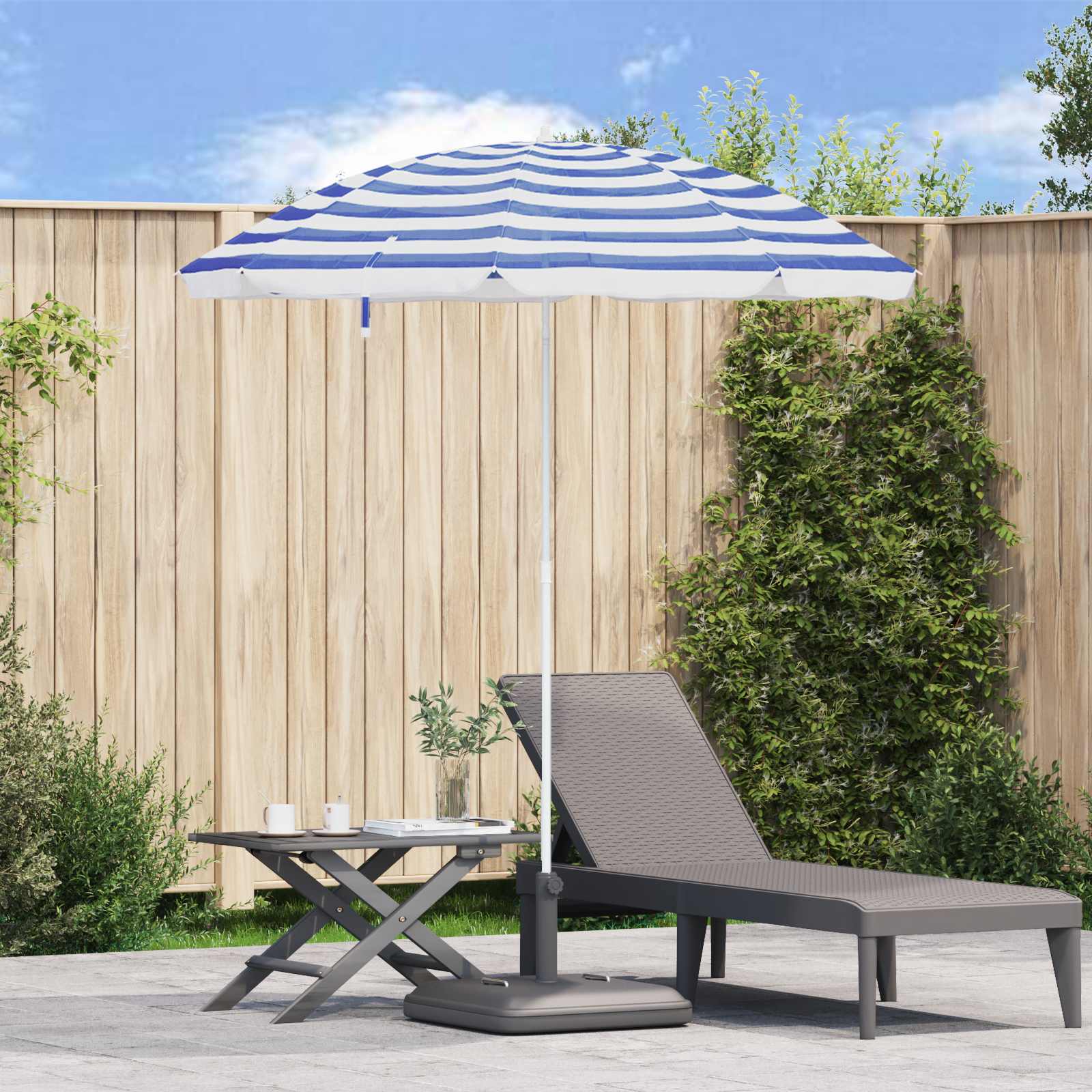 Sonnenschirm mit Stahlmast Sandfarbe 180 cm