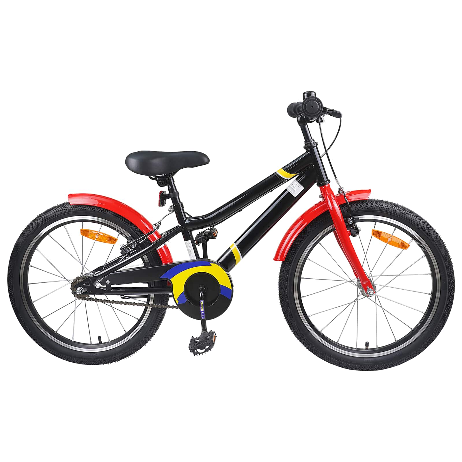 Kinderfahrrad 12 Zoll für 2-4 Jahre alt Schwarz Rot