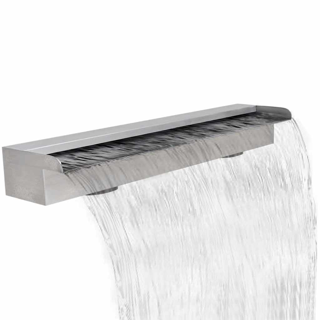 Pool-Wasserfall mit LEDs Edelstahl 110 cm