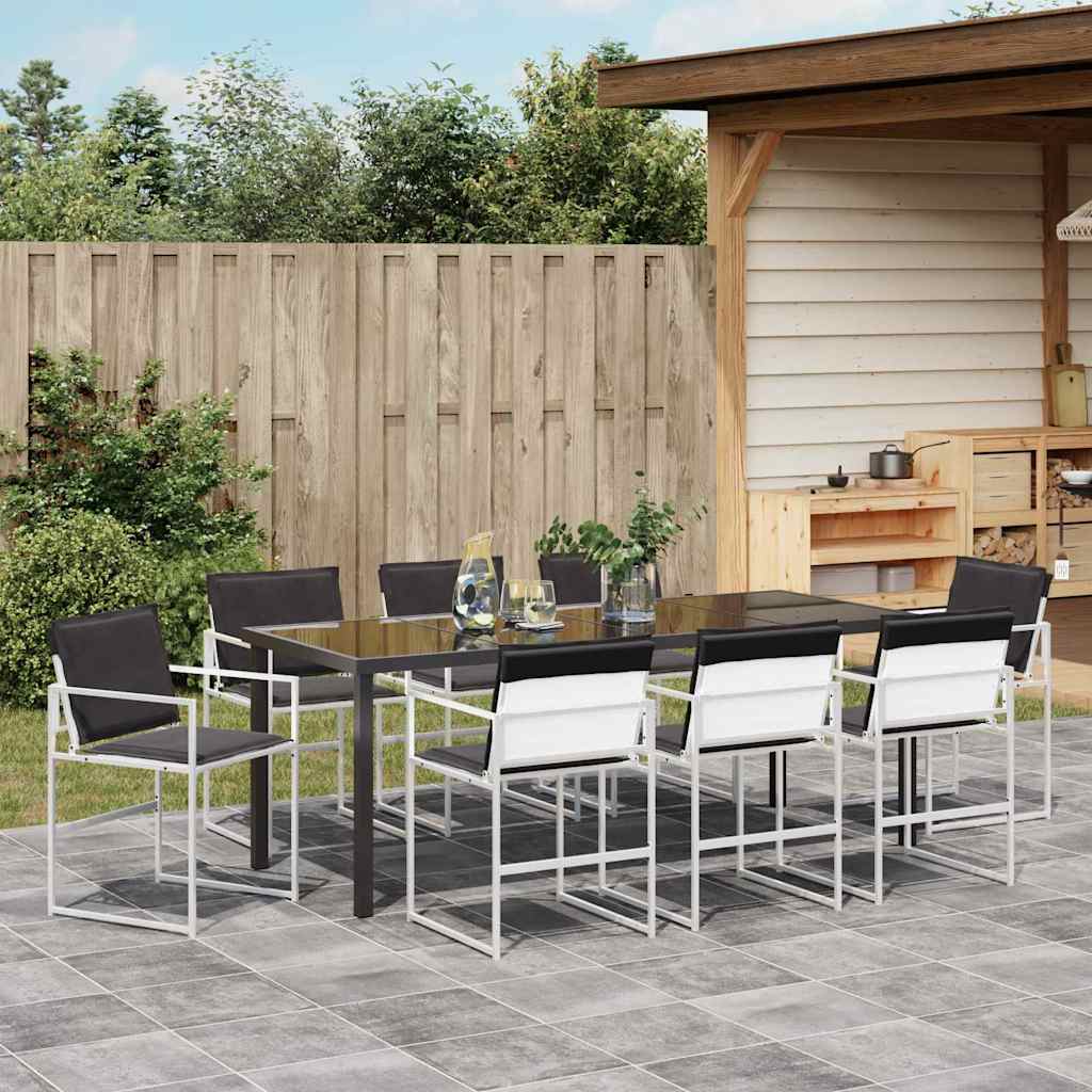 Garten Essgruppe 5 pcs Schwarz 140 x 70 x 73 cm