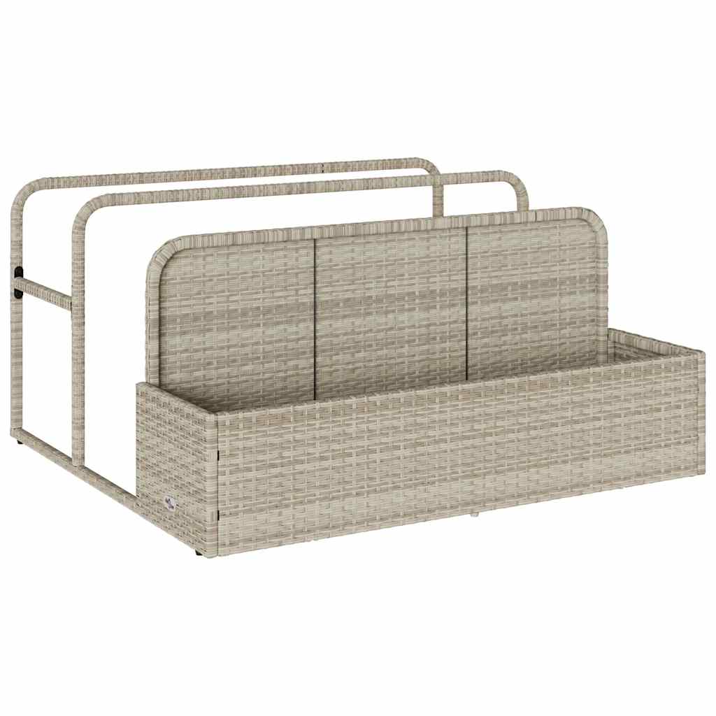 Pool Aufbewahrungsbehälter Schwarz 110x100x57 cm Poly Rattan