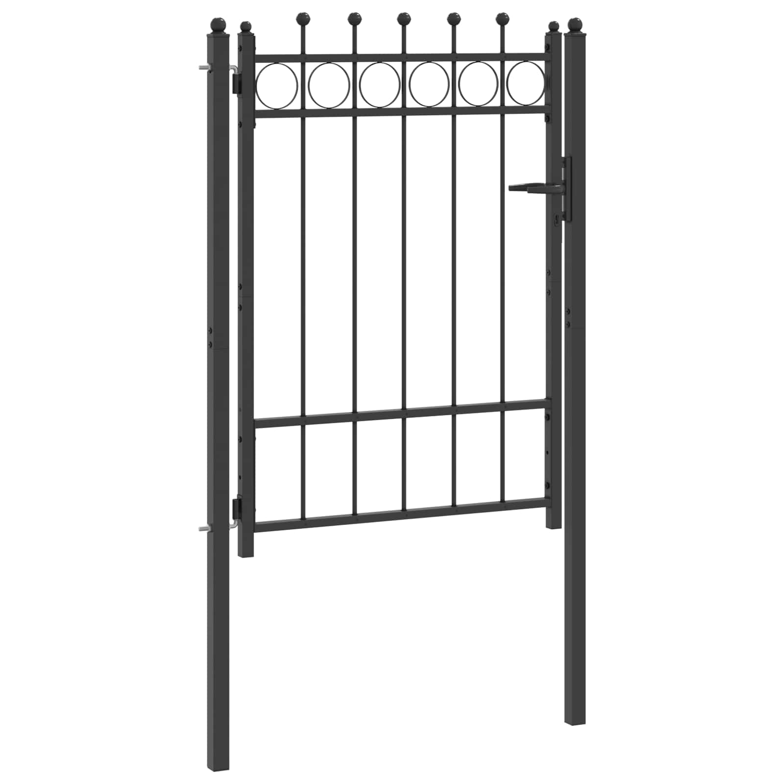 Zauntor HORST 100 x 75 cm Metall Schwarz Abschließbar
