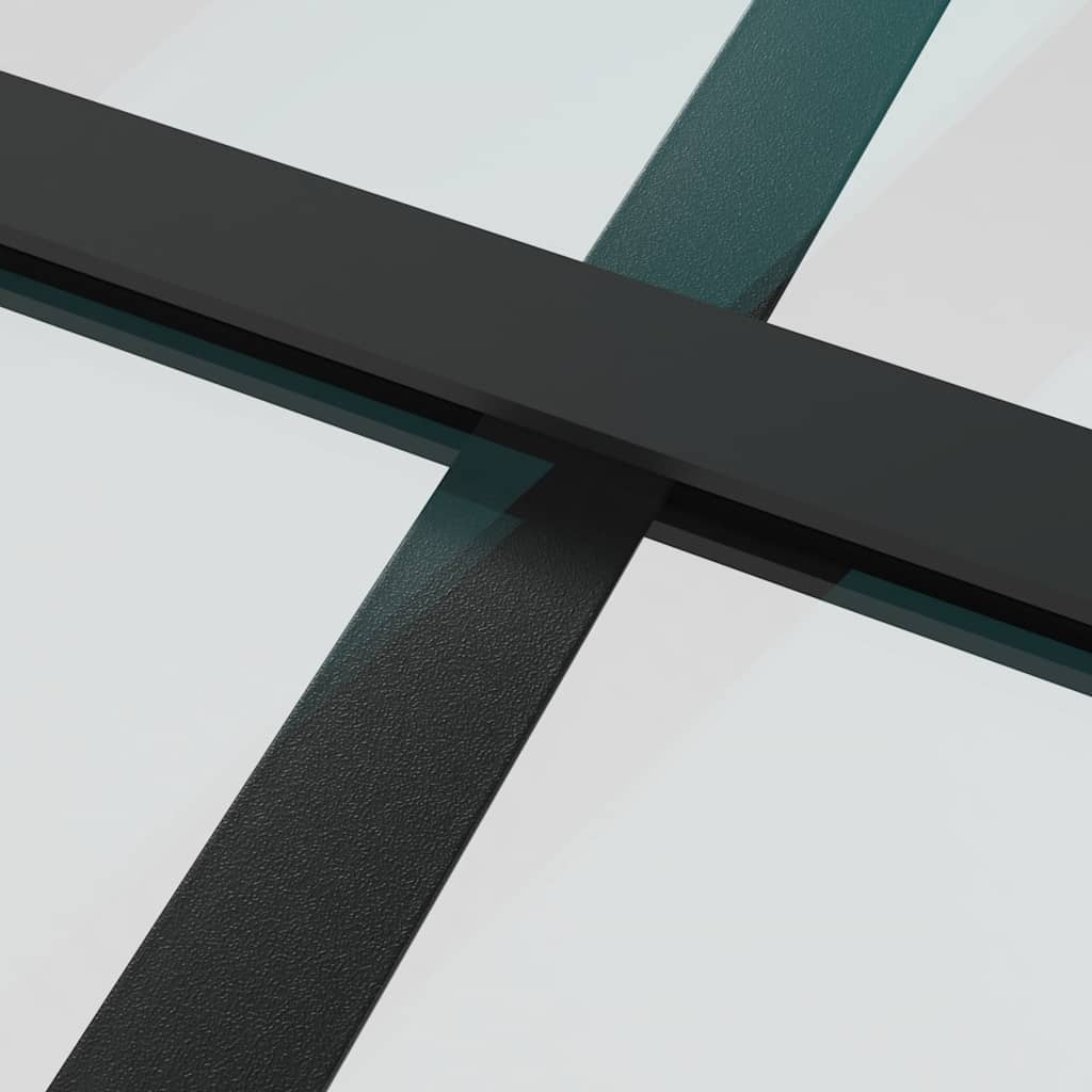 Schiebetür 3-teilig ESG-Glas und Aluminium 76x205 cm Schwarz