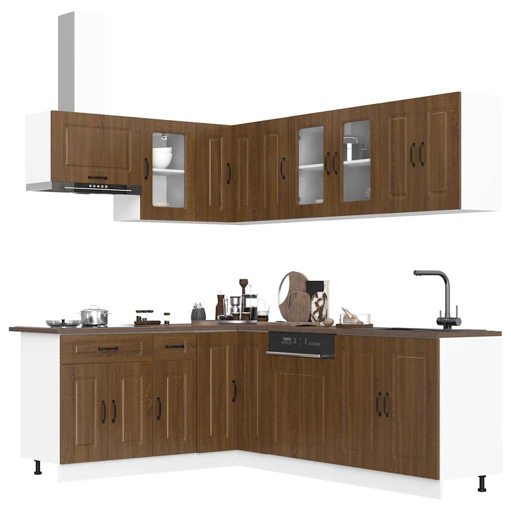 11-tlg. Küchenschrank-Set Kalmar Weiß Holzwerkstoff