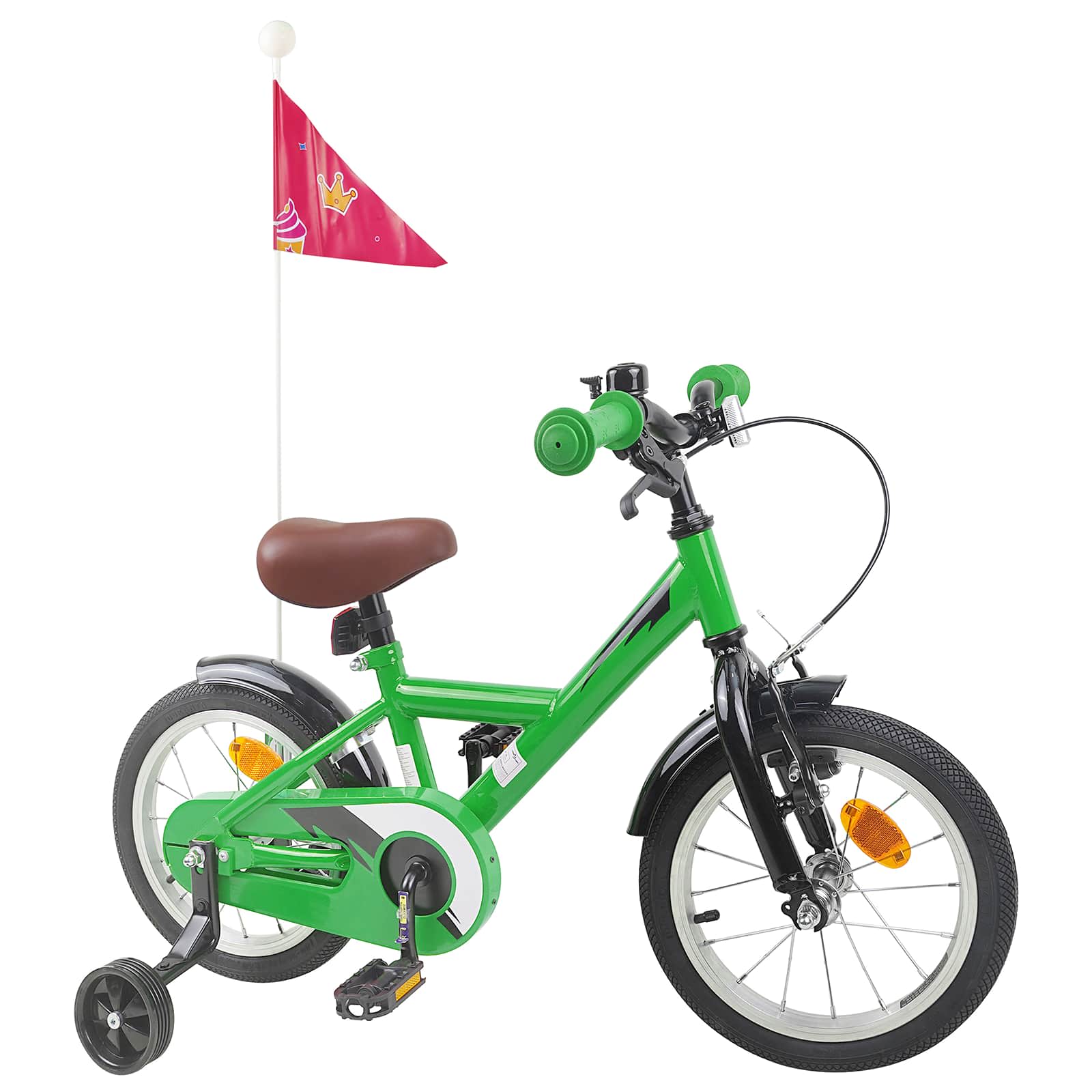 Kinderfahrrad 12 Zoll für 2-4 Jahre alt Schwarz