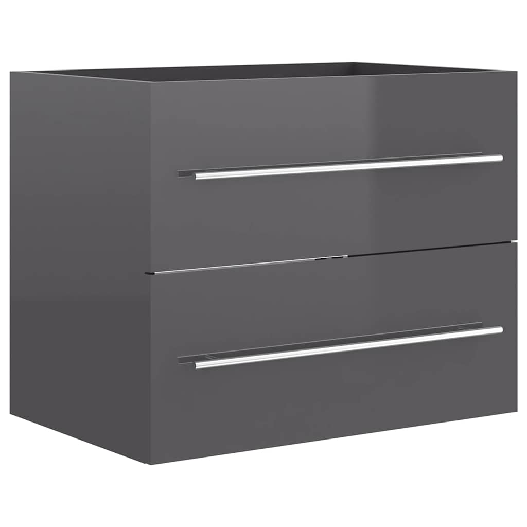2-tlg. Badmöbel-Set Weiß Holzwerkstoff