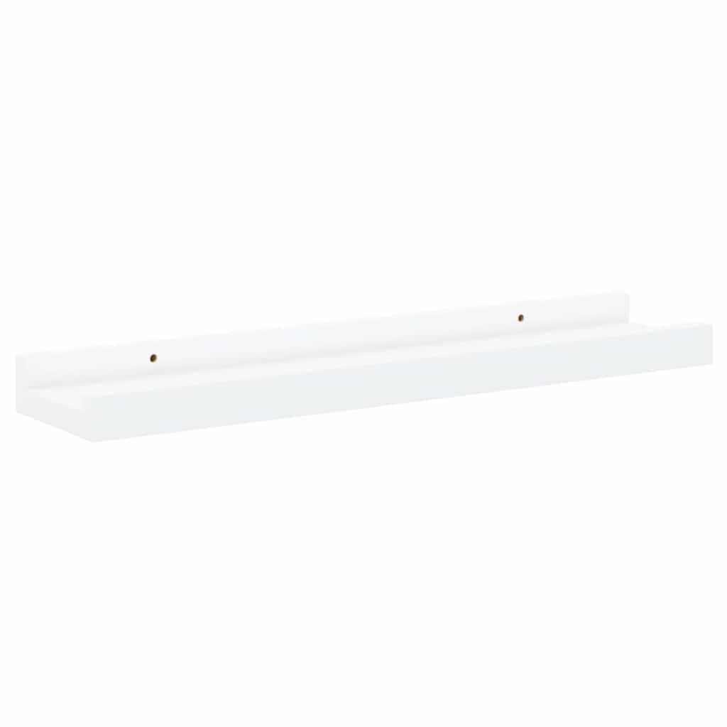 Bilderleisten 2 Stk. Weiß 80x9x3 cm MDF