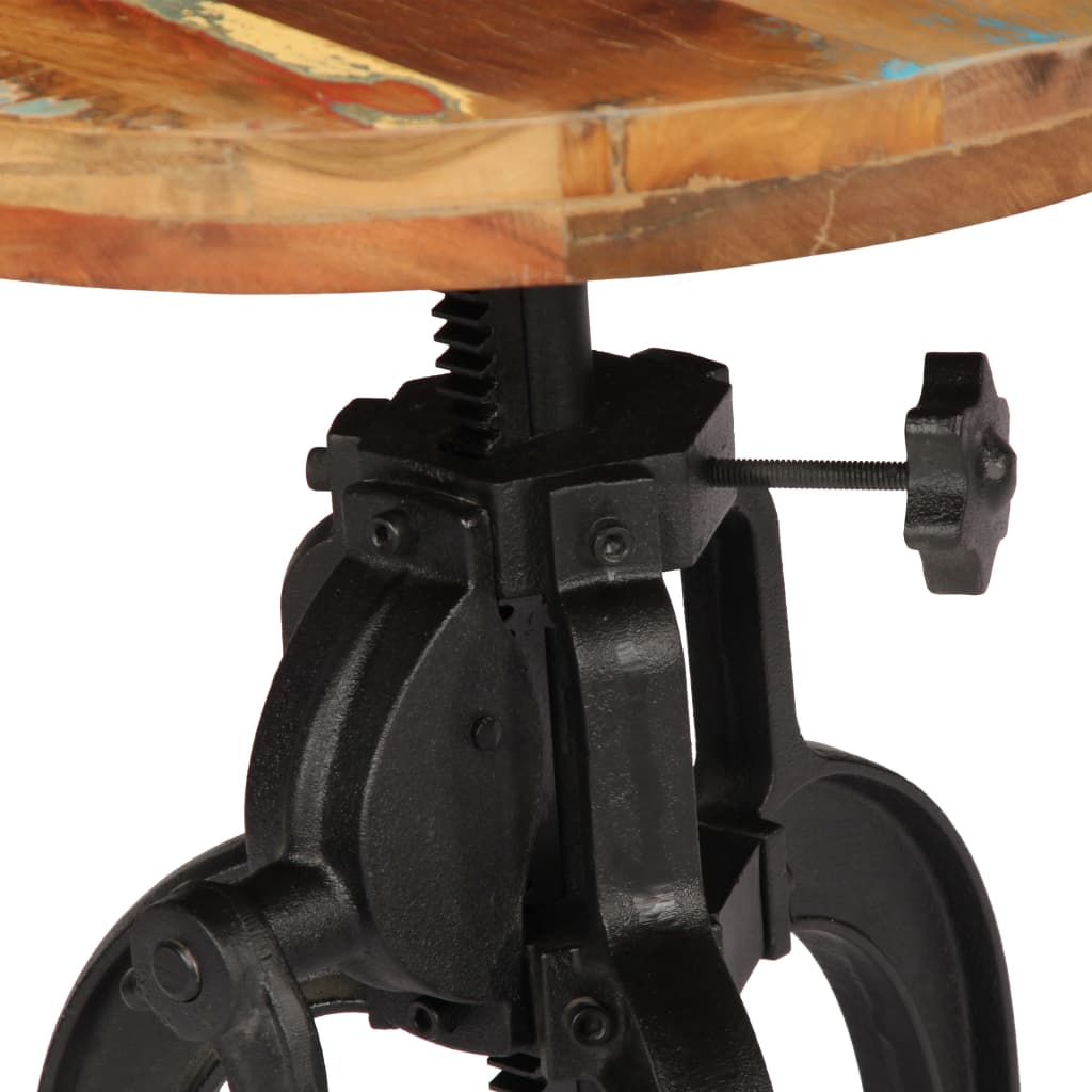 Beistelltisch 45 x (45-62) cm Massivholz Mango und Gusseisen