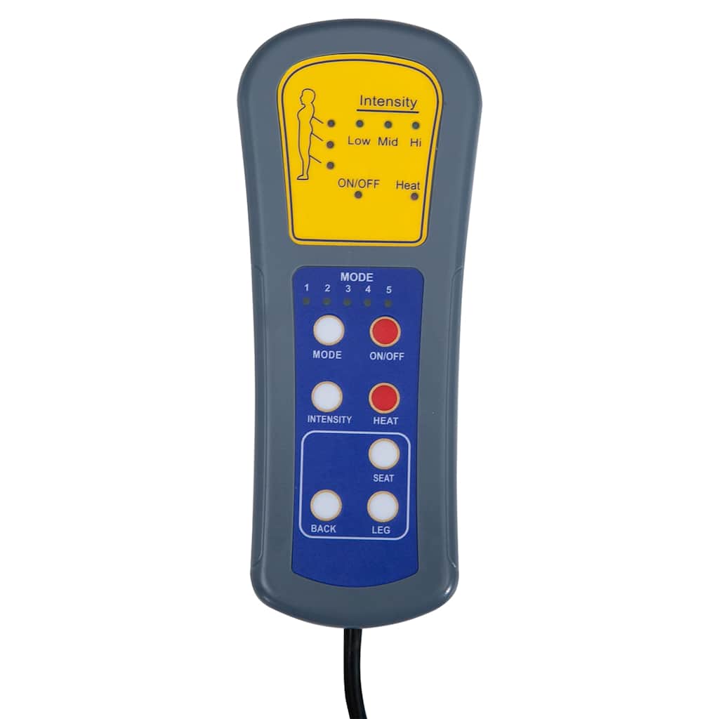 Massagesessel Elektrisch Hellgrau Stoff