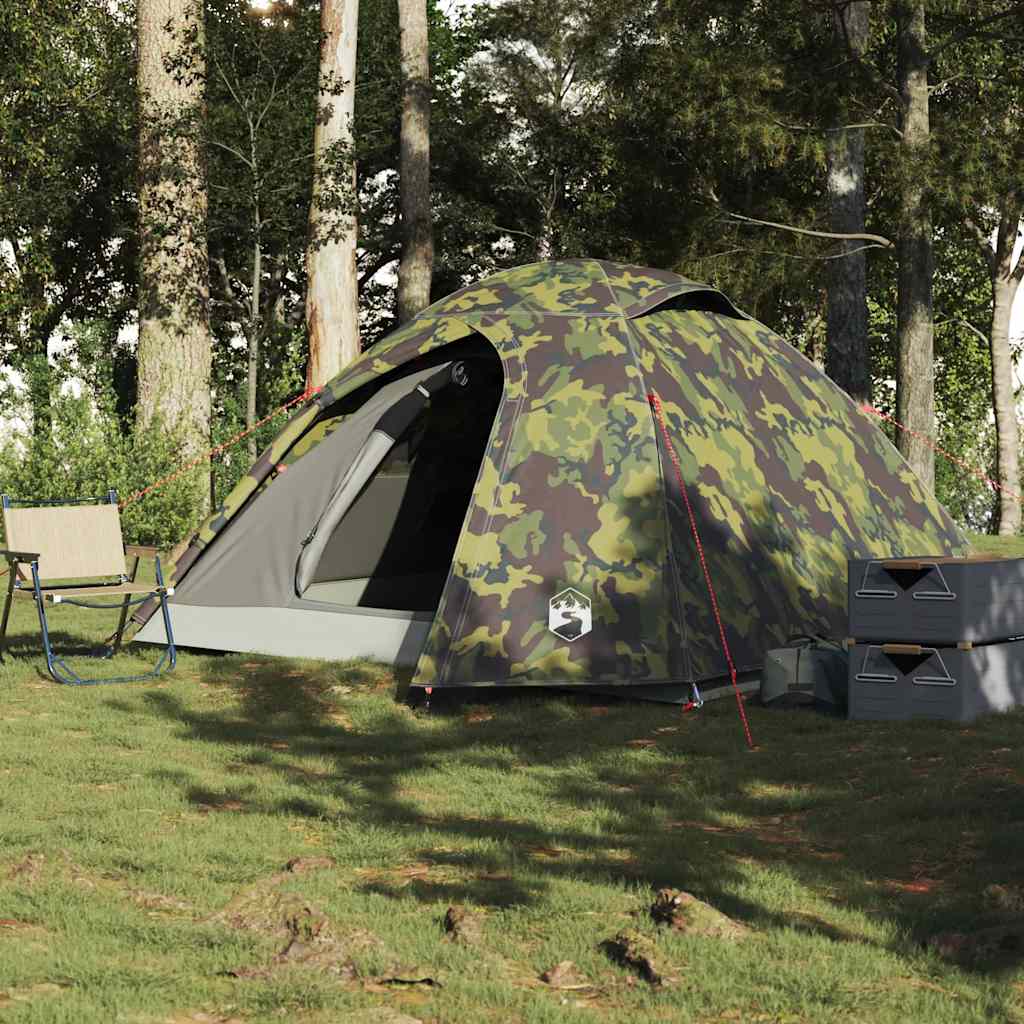 Kuppel-Campingzelt 2 Personen Olivgrün Wasserdicht