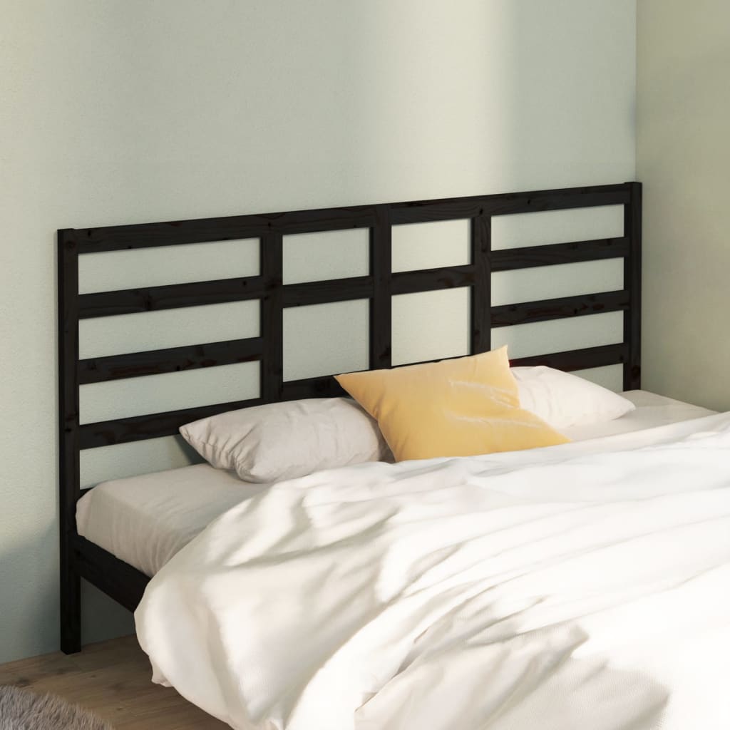 Bett-Kopfteil Grau 81x4x104 cm Massivholz Kiefer
