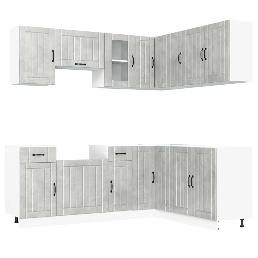 11-tlg. Küchenschrank-Set Lucca Weiß Holzwerkstoff