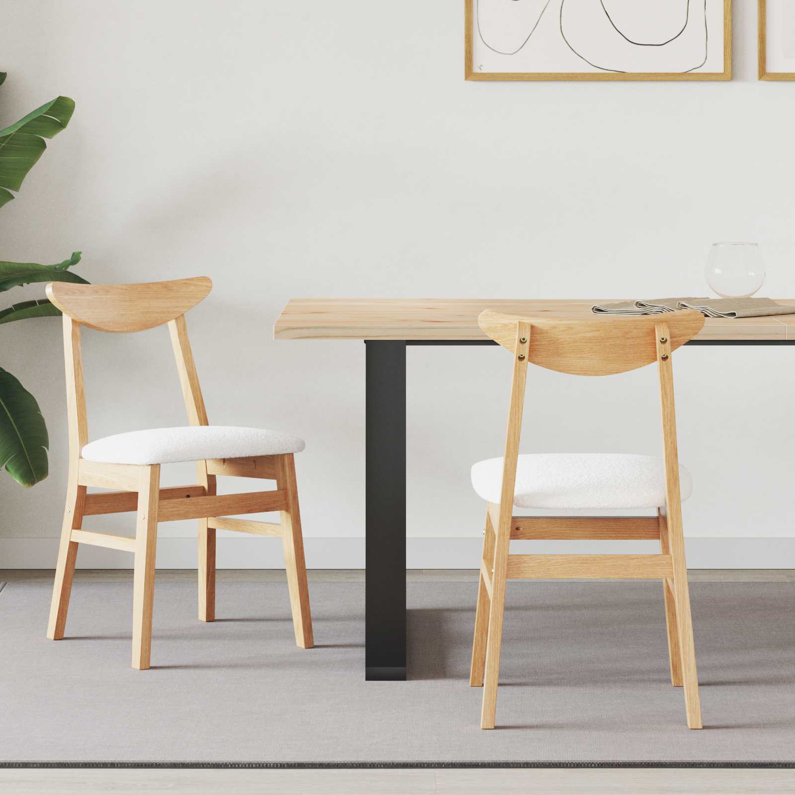 Esszimmerstühle 2 pcs Hellbraun 42 x 47.5 x 81 cm
