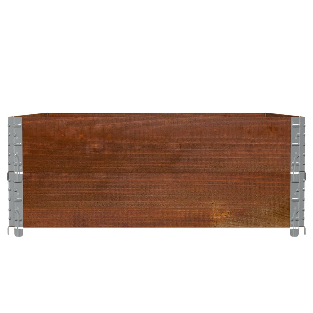 Paletten-Aufsatzrahmen Schwarz 80x60 cm Massivholz Kiefer