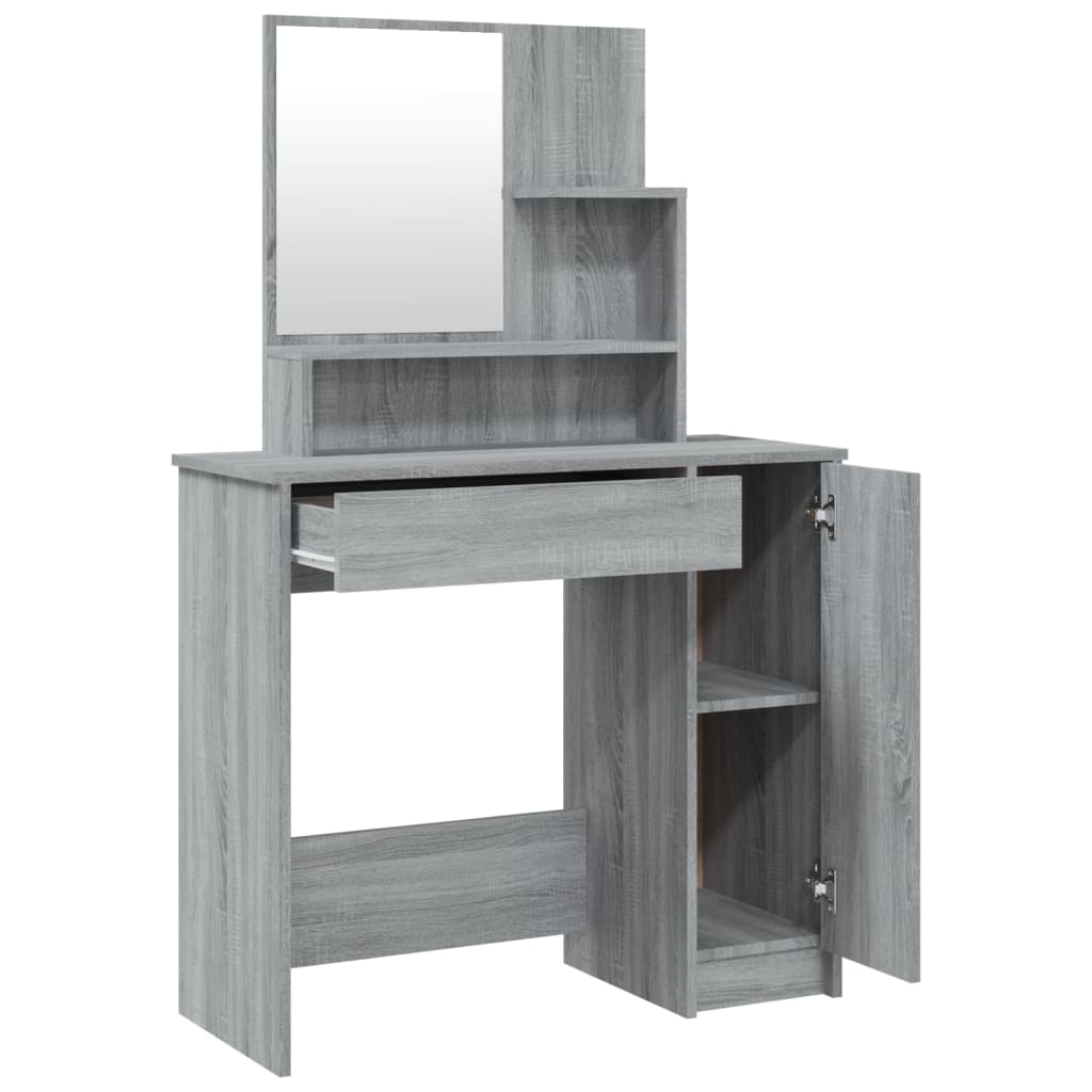 Schminktisch-Set Weiß 86,5x35x136 cm