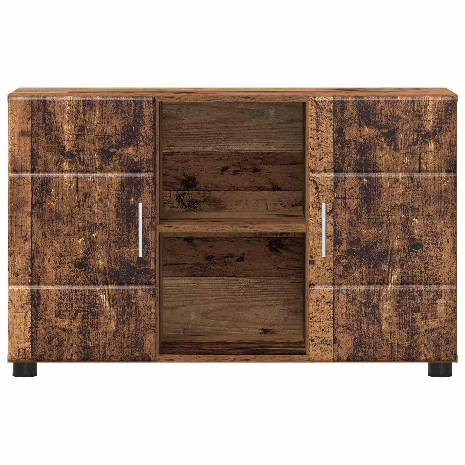 Highboard mit Regal FLORIN Weiß 60 x 35 x 182 cm Holzwerkstoff