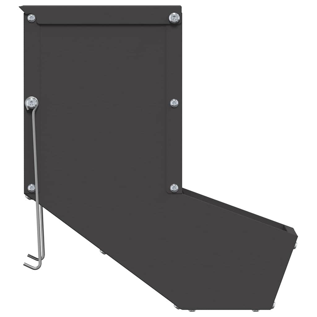 Kaninchenfütterer Schwarz 12,5 x 26 x 28,5 cm
