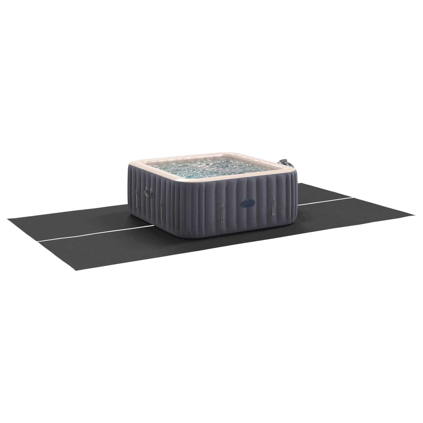 Bodenfolie für Pools Schwarz 300 x 220 x 0,1 cm Vliesstoff
