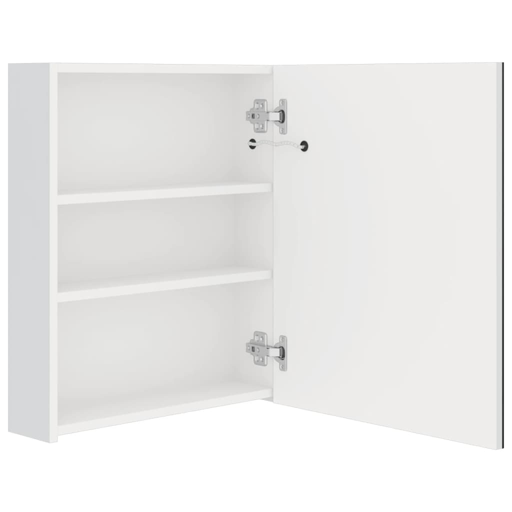 LED-Bad-Spiegelschrank Betongrau 50x14x60 cm