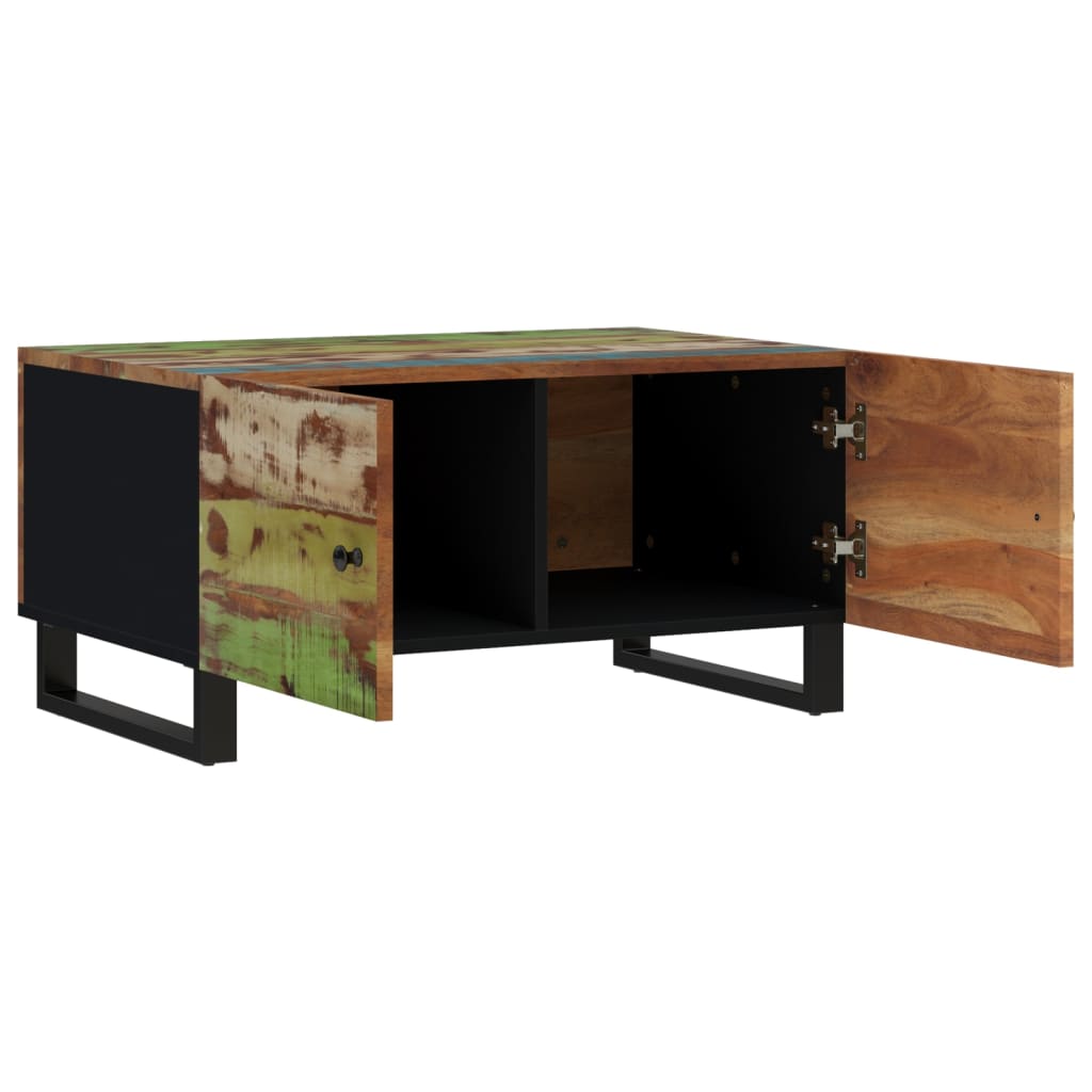 Couchtisch 80x50x40 cm Massivholz Mango & Holzwerkstoff