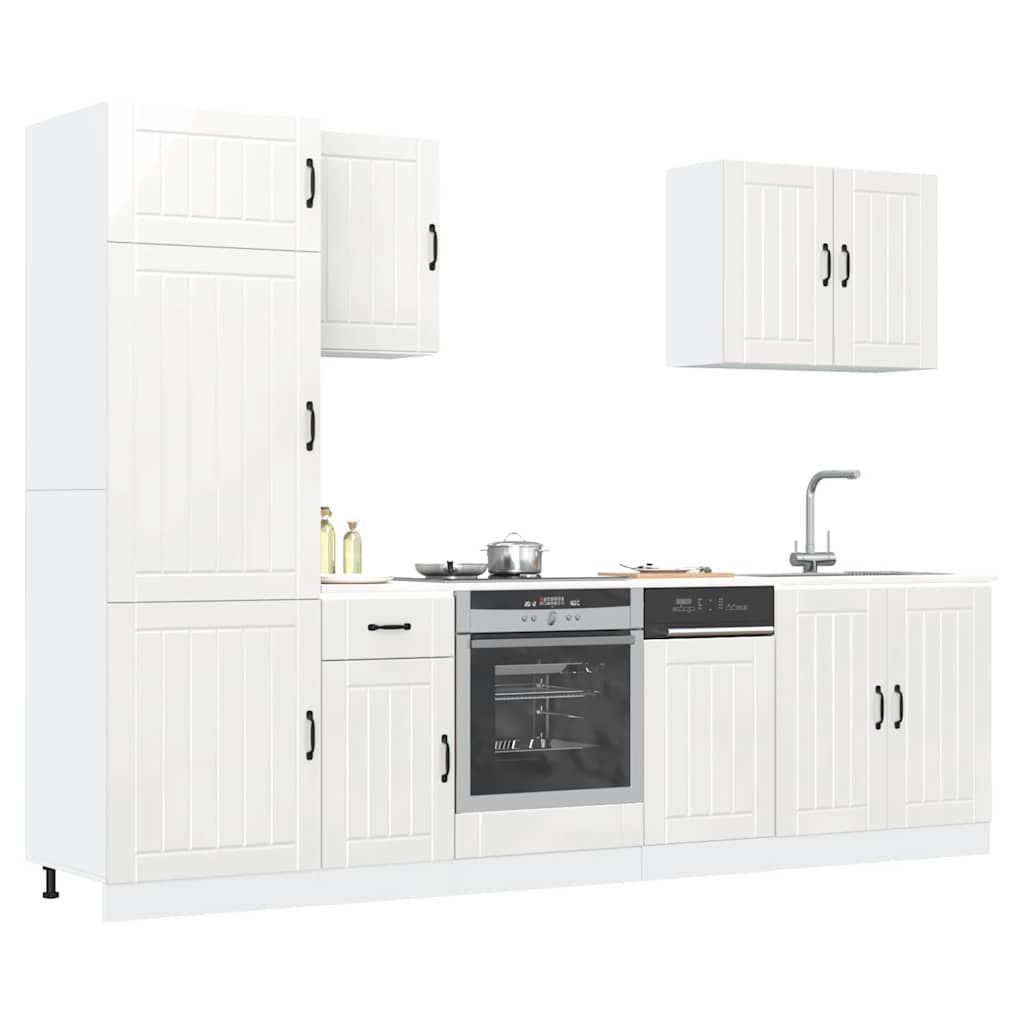 7-tlg. Küchenschrank-Set Lucca Weiß Holzwerkstoff