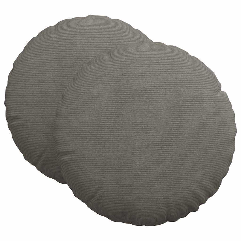 Sitzkissen 2 pcs Hellgrau Ø30 x 13 cm Cordstoff
