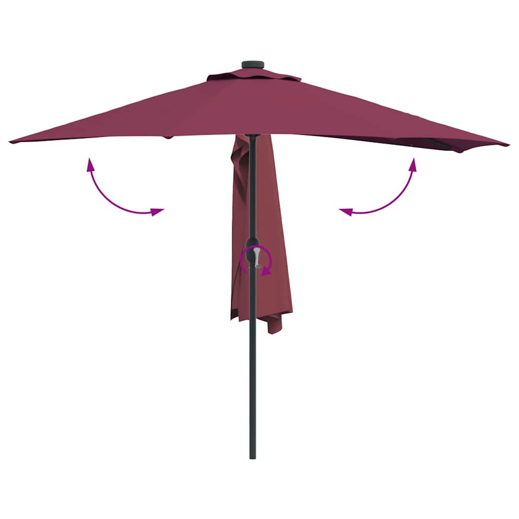 Garten-Sonnenschirm Sand 294 x 150 x 224 cm Polyester und Stahl