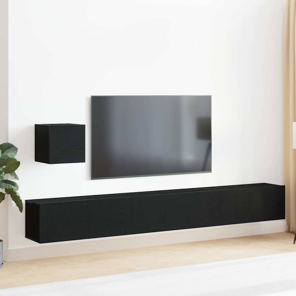 4-tlg. TV-Schrank-Set Weiß Holzwerkstoff