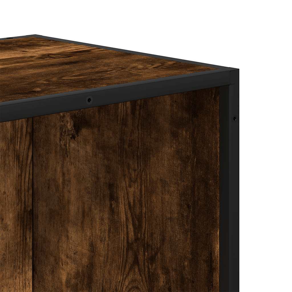 Bücherregal Schwarz 97,5x33x107,5 cm Holzwerkstoff und Metall