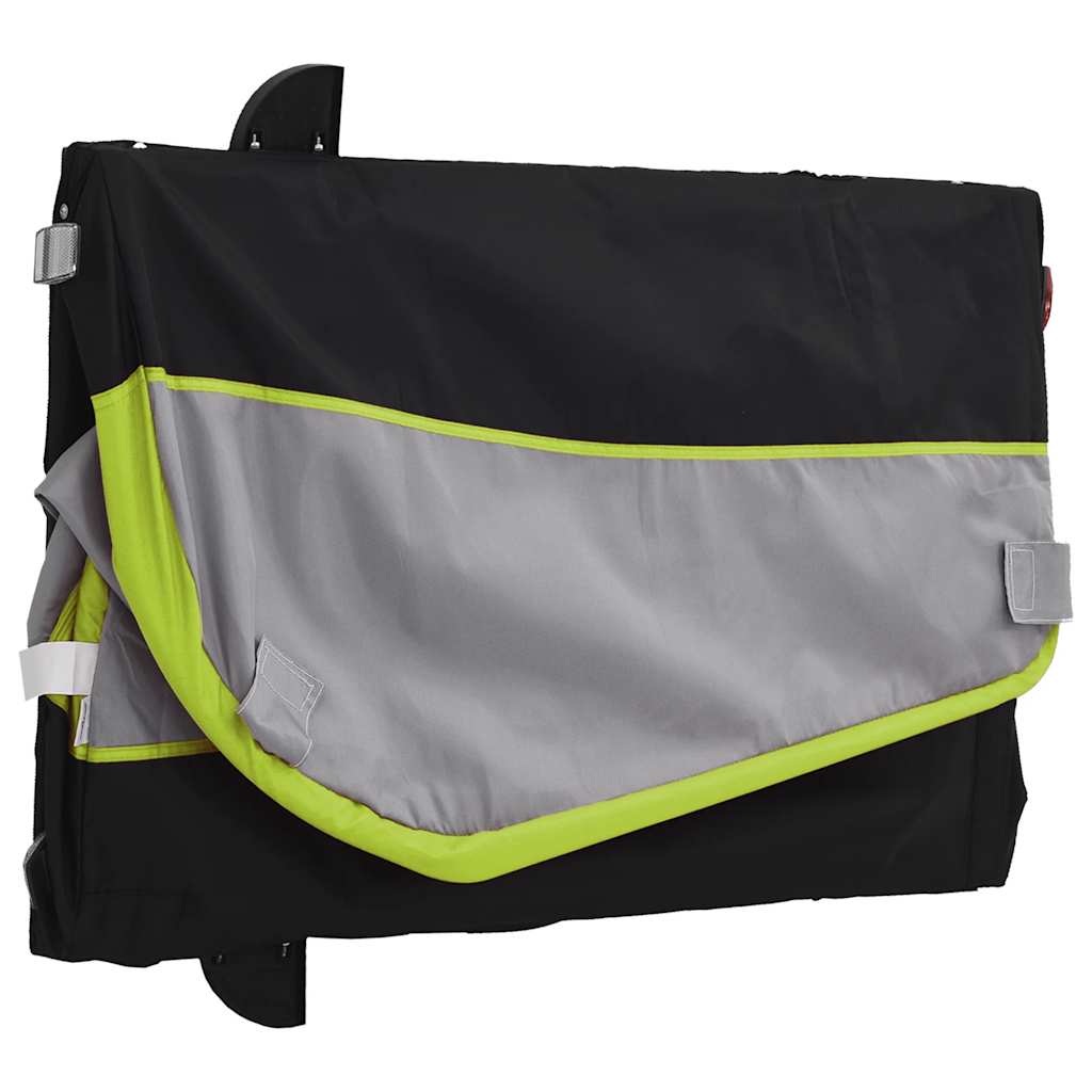 Fahrradanhänger Schwarz und Orange 30 kg Eisen