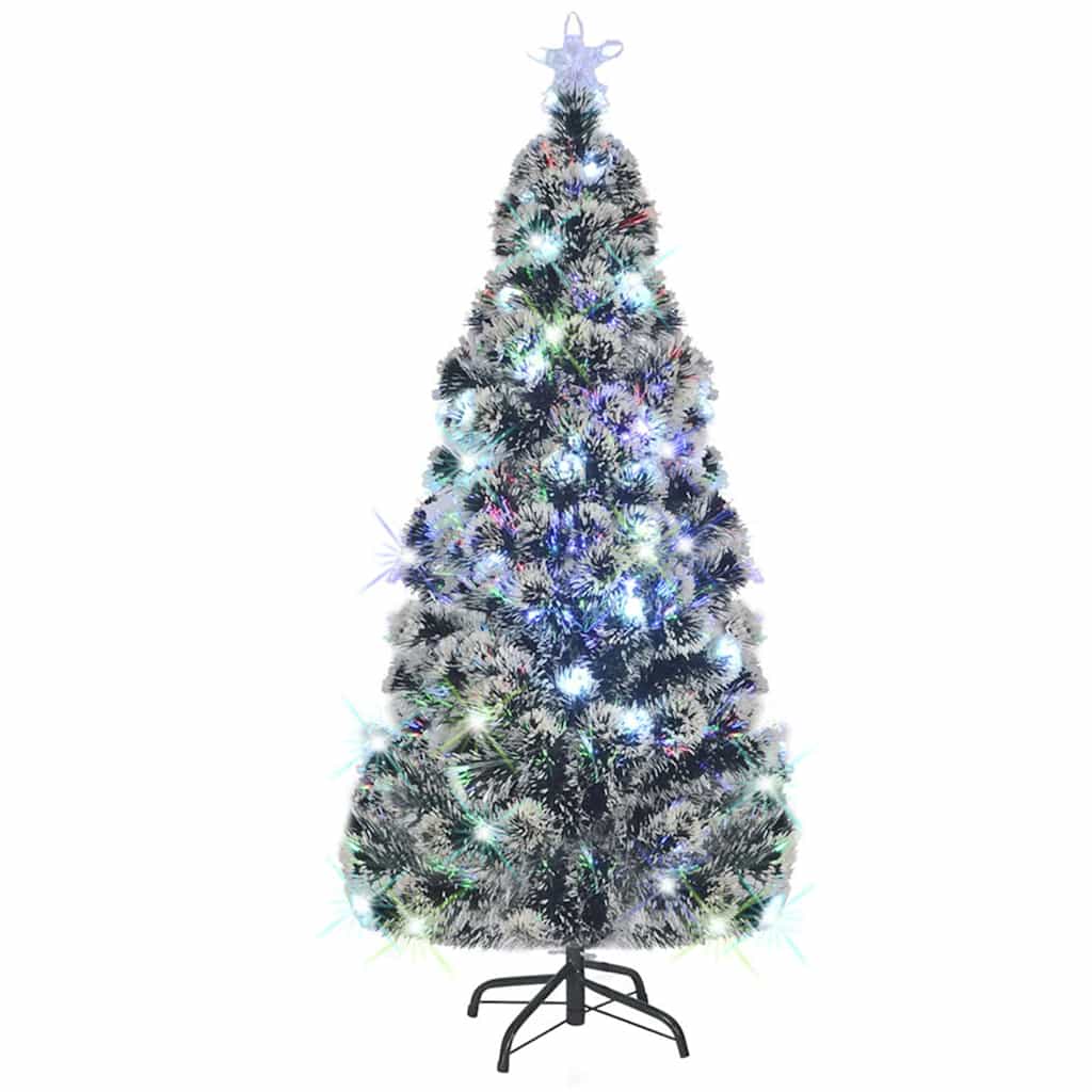 Vorbeleuchteter Weihnachtsbaum mit Ständer und LED 150 cm Glasfaser