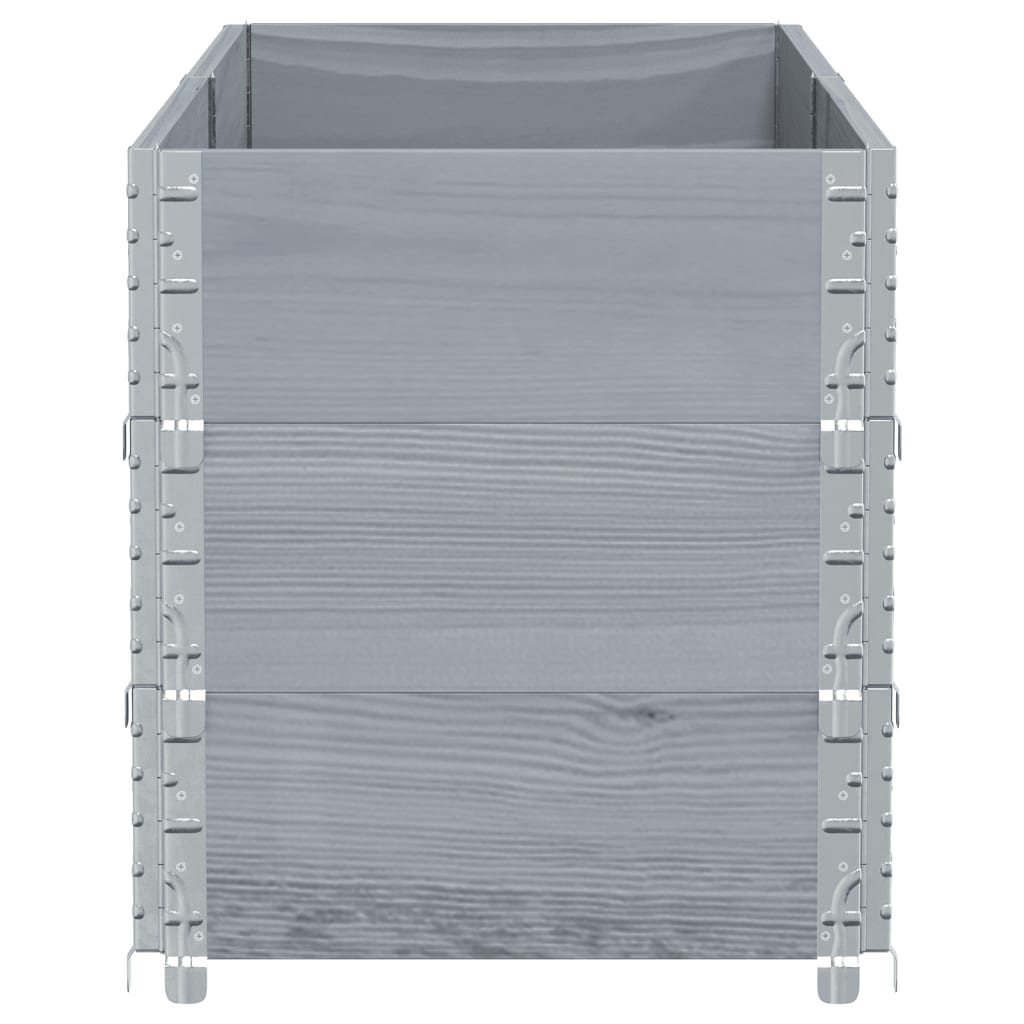 Pflanzkasten Grau 150x100 cm Massivholz Kiefer