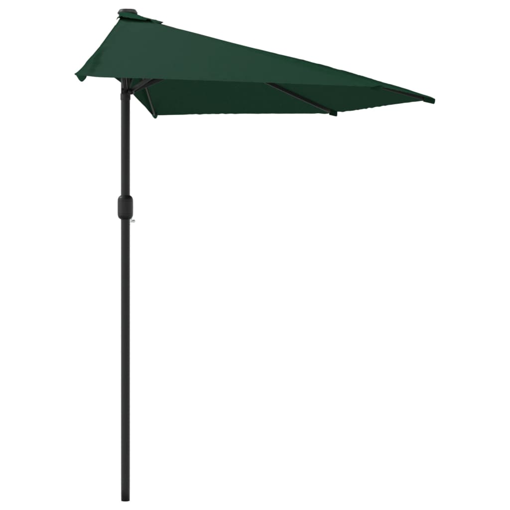 Balkon-Sonnenschirm Alu-Mast Bordeauxrot 270x144x222cm Halbrund