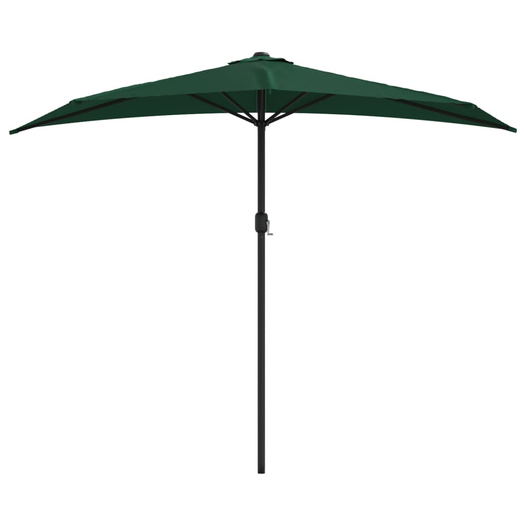 Balkon-Sonnenschirm Alu-Mast Bordeauxrot 270x144x222cm Halbrund