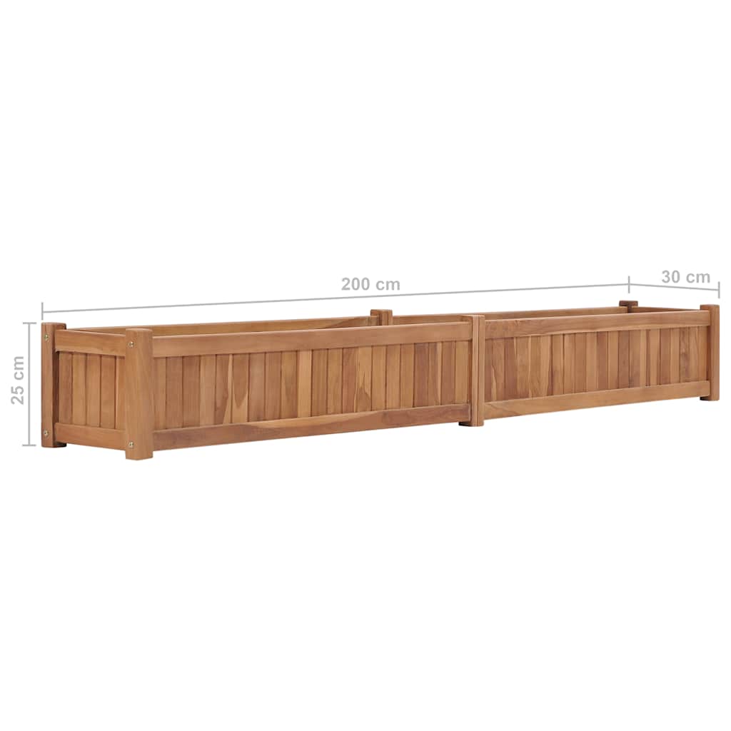 Hochbeet 150x30x25 cm Massivholz Teak