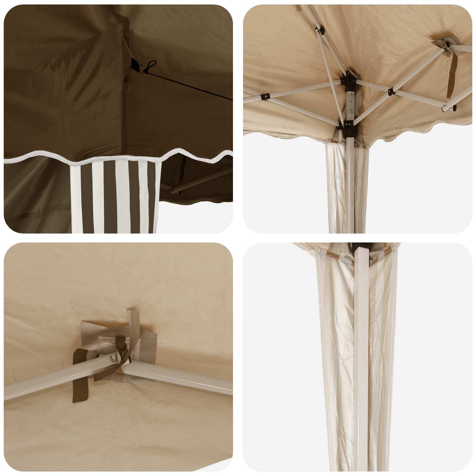 Pop-up Partyzelt 575 x 290 x 245 cm Creme