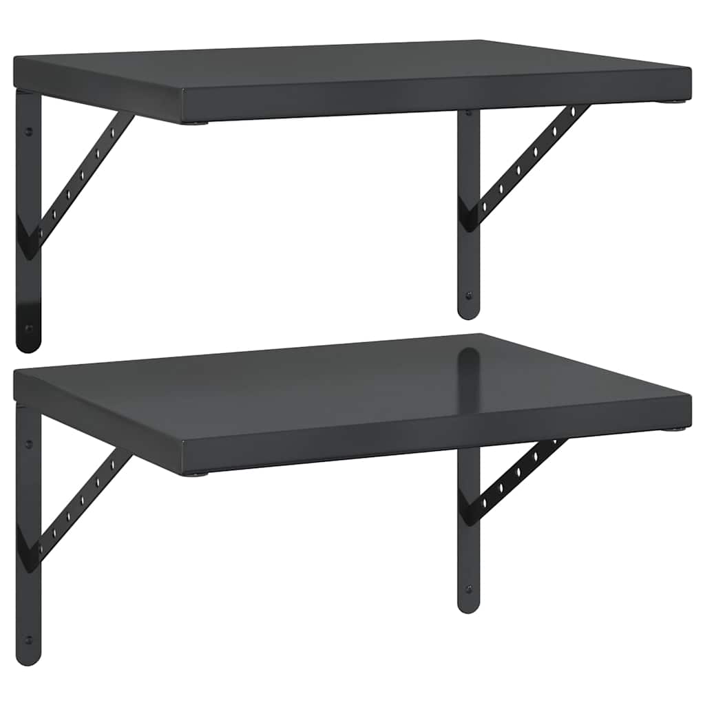 Wandregale 2 Stk. 100x40 cm Silbern Edelstahl